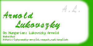 arnold lukovszky business card